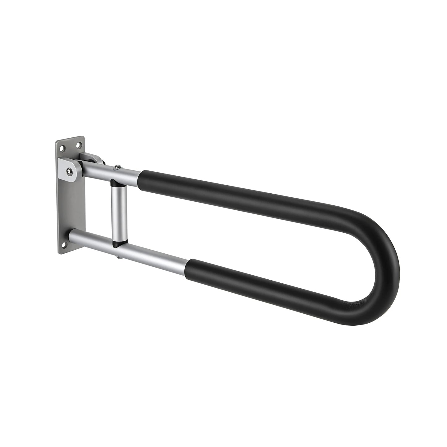 Foldable Grab Bar 264.55LBS Max Load 23.62IN Non-Slip Handrail Wall Mount for Bathroom Toilet Elderly Safety Support