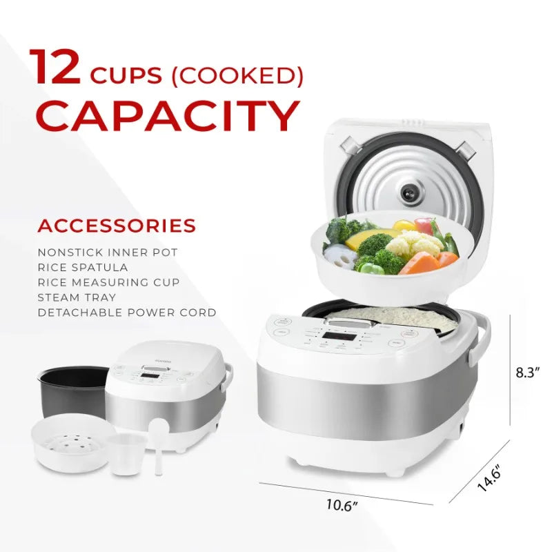 Cuckoo 6-Cup Micom Rice Cooker with Nonstick Pot and 13 Menus
