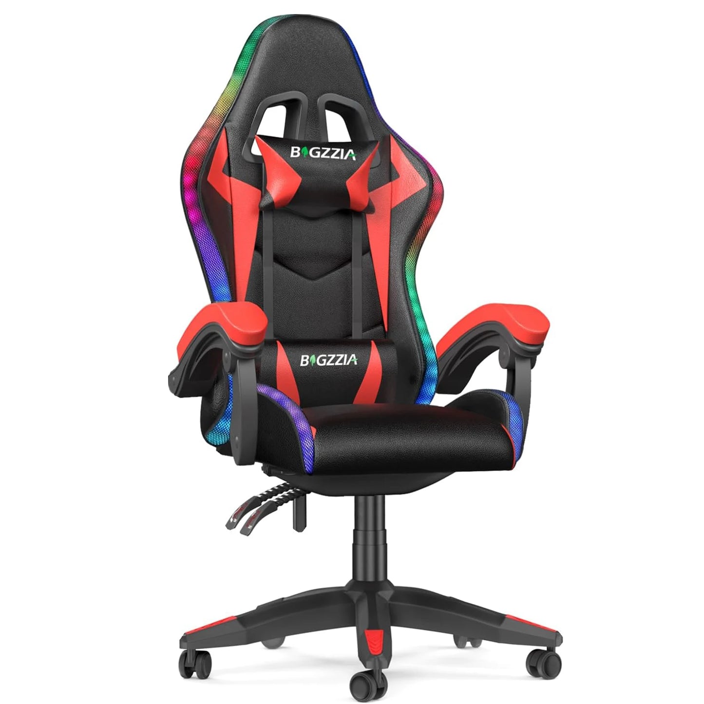 RGB Gaming Chair With LED Lights And Ergonomic Headrest
