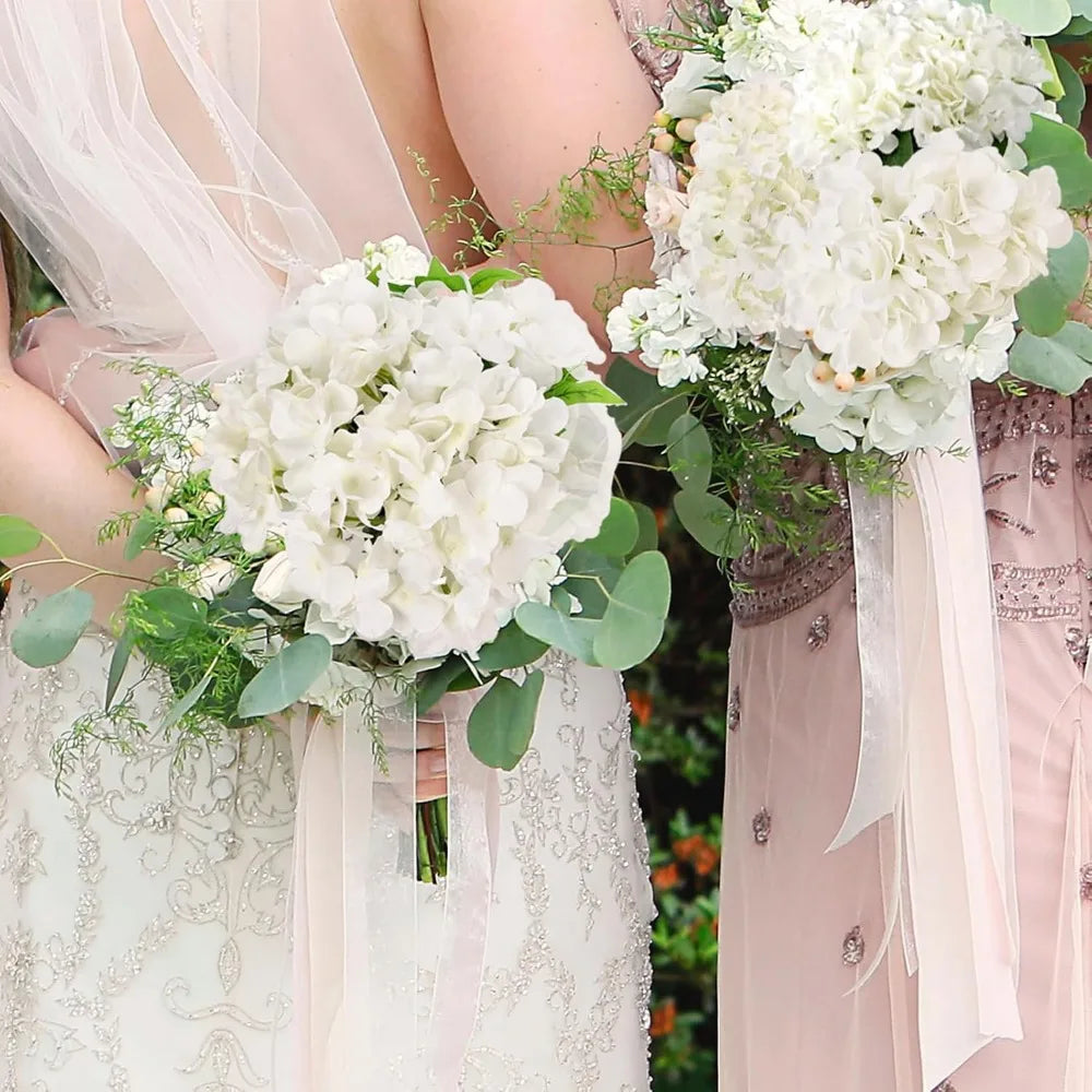 204PCS Silk Hydrangea Artificial Flowers for Home Decor