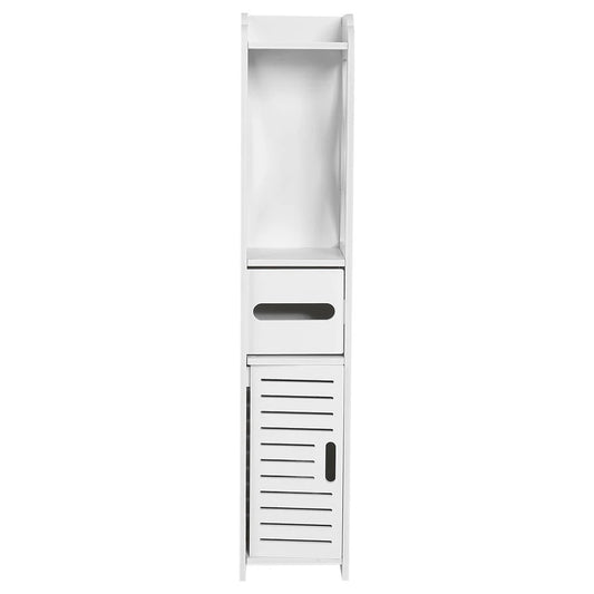 Bathroom Storage Cupboard 80x15.5x15CM Bathroom Toilet Furniture Cabinet White Wood Cupboard Shelf Tissue Storage Rack
