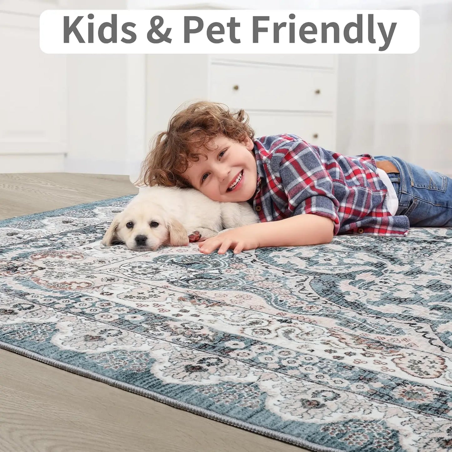 Machine Washable Area Rug For Living Room Non Slip