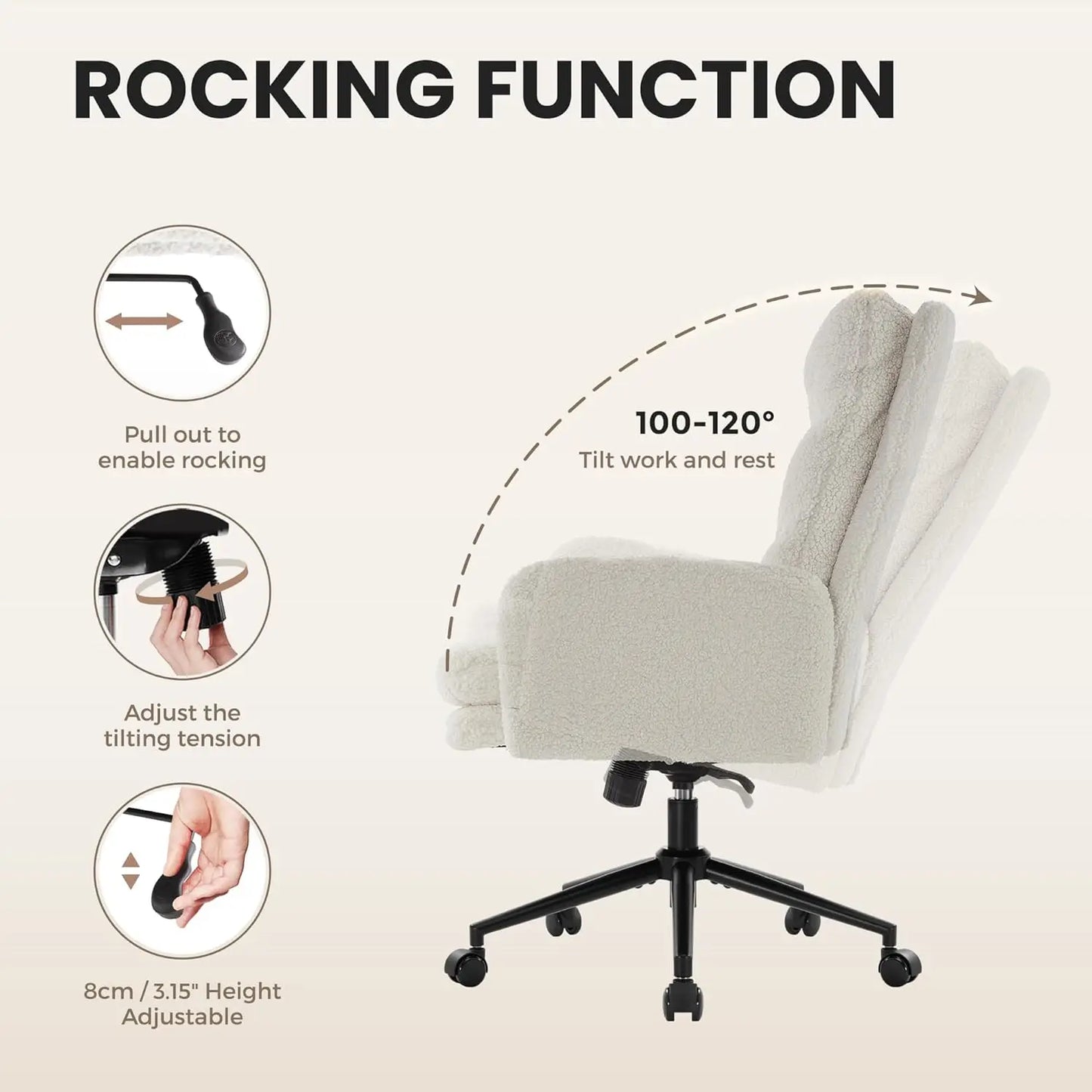 Ergonomic High Back Office Chair With Armrests And Wheels