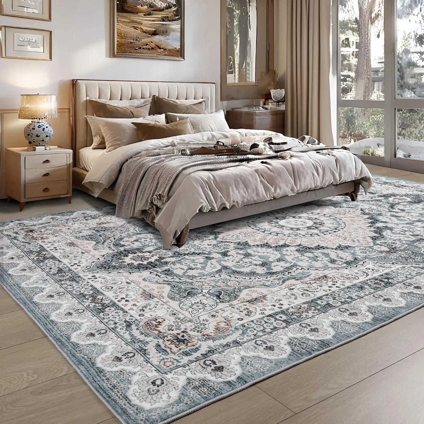 Machine Washable Area Rug For Living Room Non Slip