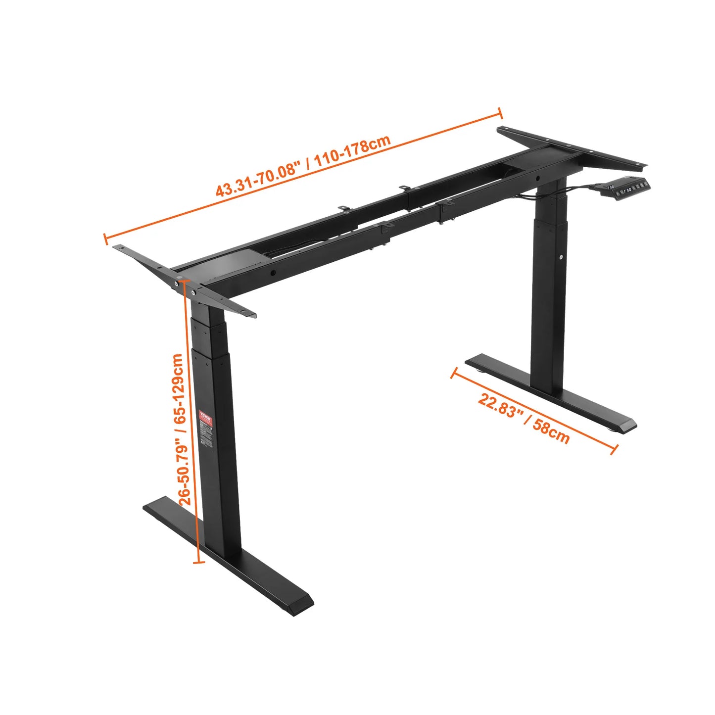 Electric Standing Desk Frame Ergonomic Adjustable Height