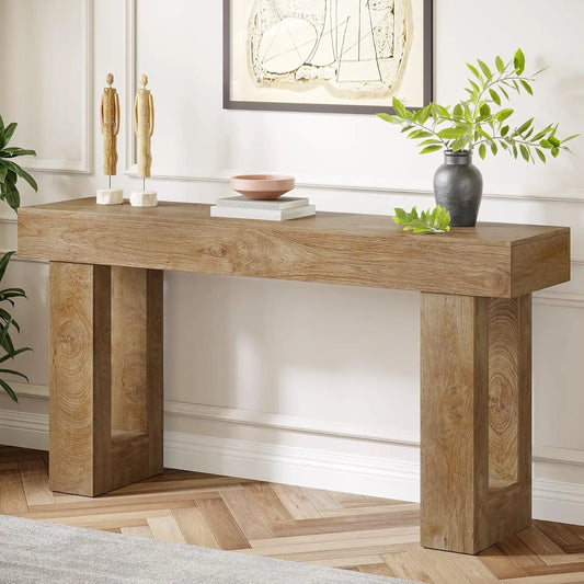 Farmhouse Console Table 63 Inch Narrow Space Saver Slim