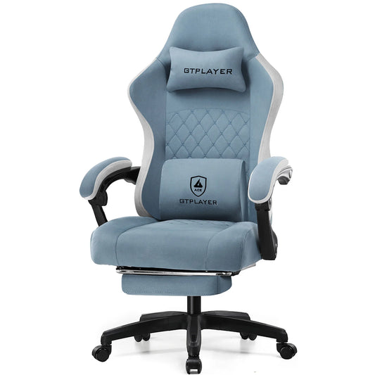 GTPLAYER Gaming Chair With Lumbar Support And Footrest