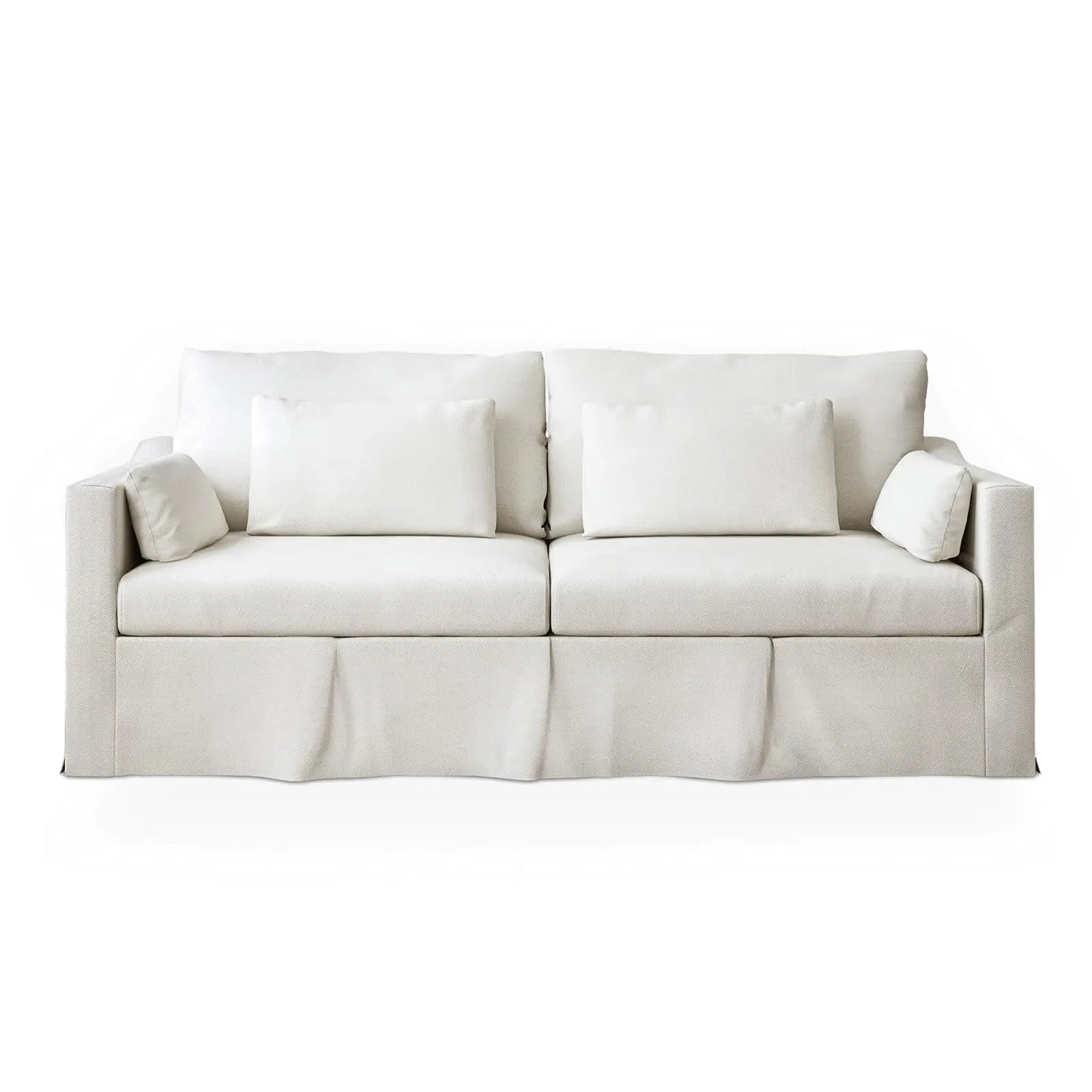 Living Room Sofa Furniture Luxury Couch with Cushions Washable Linen Cover Slipcovered Couch, Single and Triple Seats Available