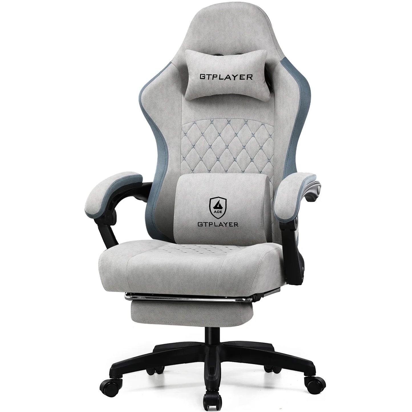 GTPLAYER Gaming Chair With Lumbar Support And Footrest