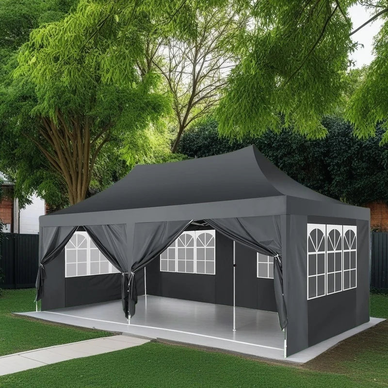 10x20ft Pop Up Gazebo Canopy for Outdoor Parties UV50 Waterproof
