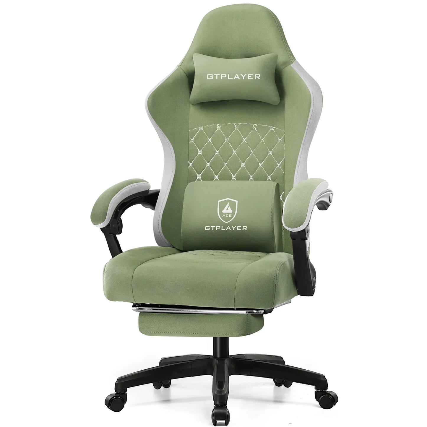 GTPLAYER Gaming Chair With Lumbar Support And Footrest