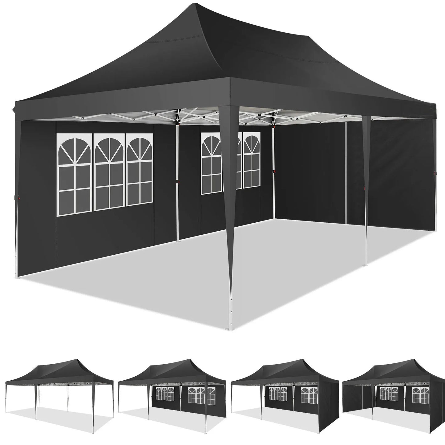 10x20ft Pop Up Gazebo Canopy for Outdoor Parties UV50 Waterproof