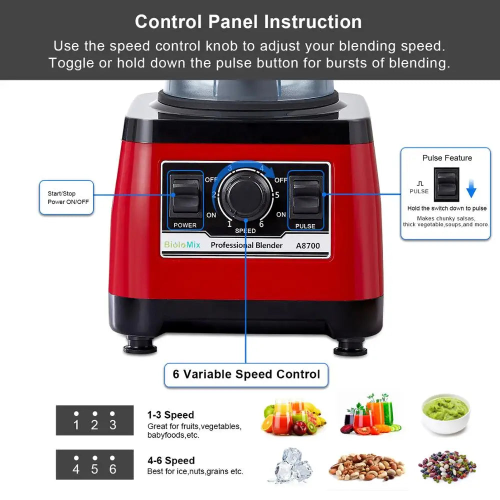 Commercial Blender 2200W Heavy Duty With 7 Year Warranty