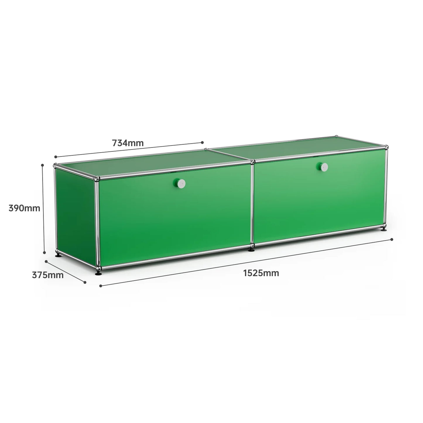 Storage Cabinet Storage Shelf Stainless Steel Metal Board Living Room Cabinet Sideboard Cabinet Modular Furniture-No Keys
