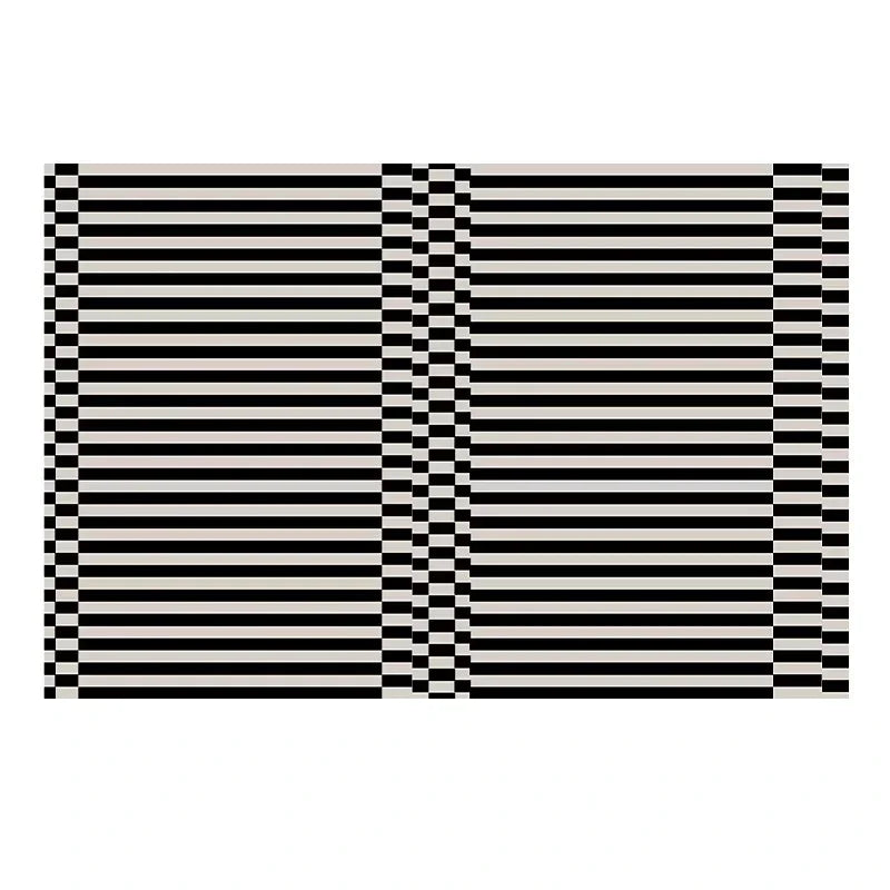 Retro Striped Living Room Rug Premium Thickened Soft Carpet