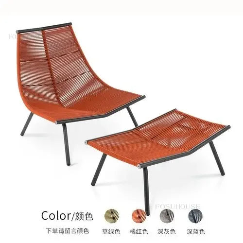 Nordic Outdoor Rattan Garden Furniture Set with Rocking Chairs