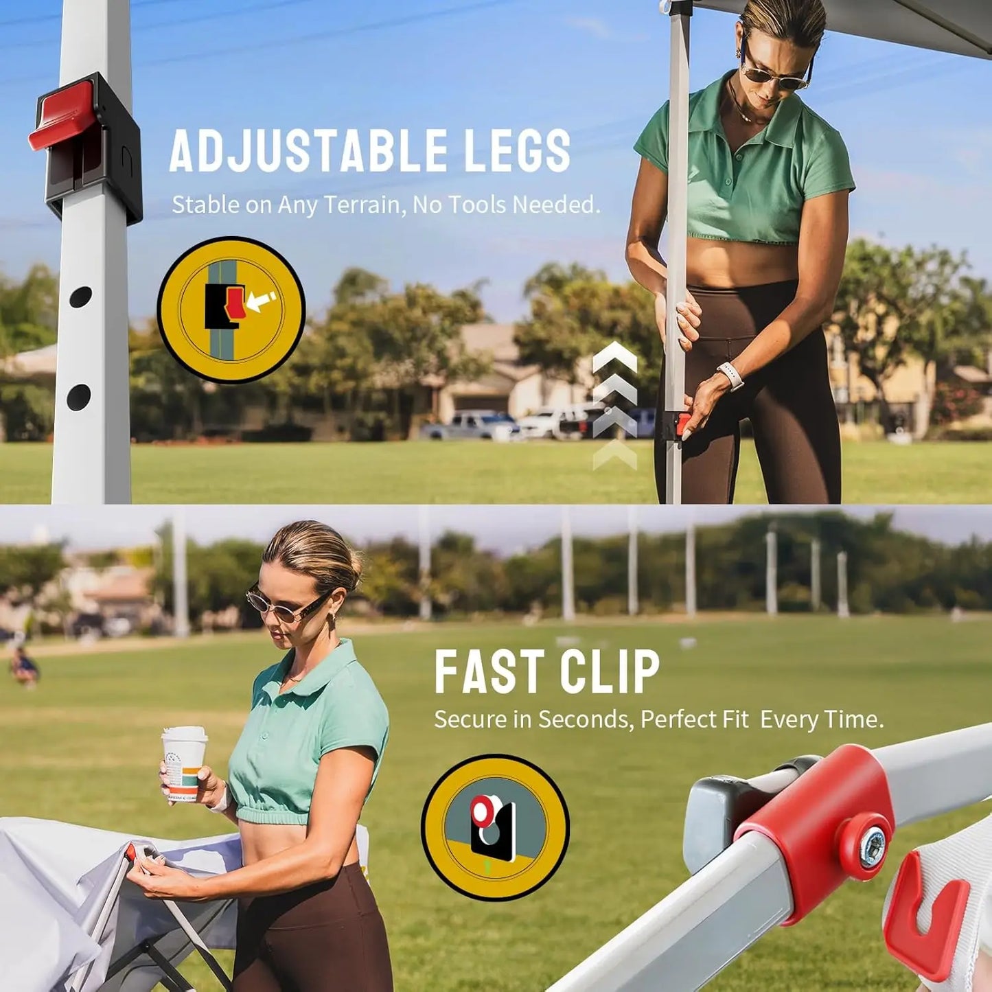 10x10 Pop Up Canopy One Push Setup For Outdoor Events