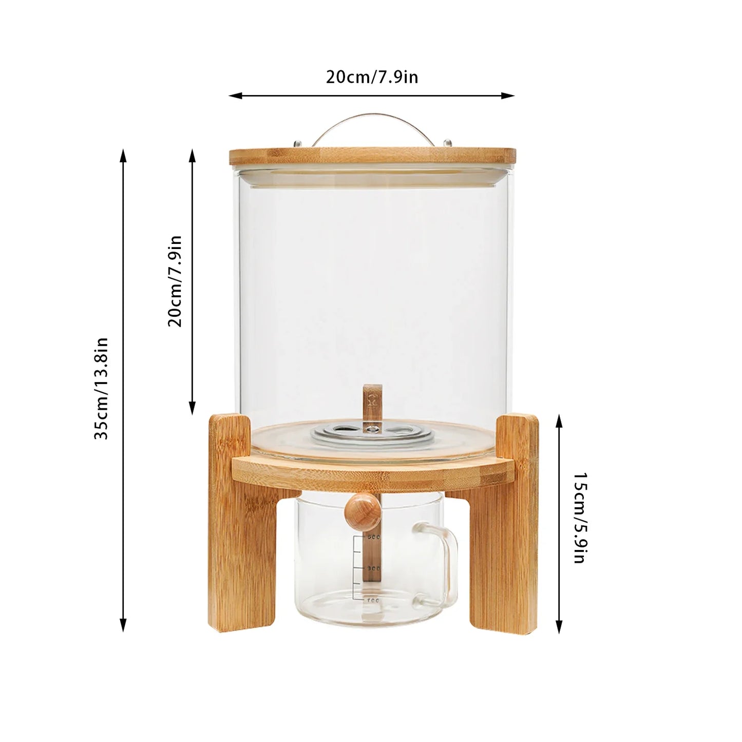 Clear Plastic Cereal Dispenser For Dry Food Storage 5L