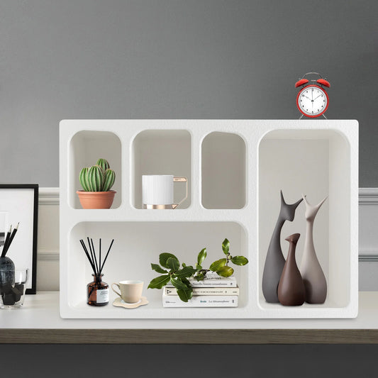 Modern White Wall Cabinet Space Saving Storage Organizer