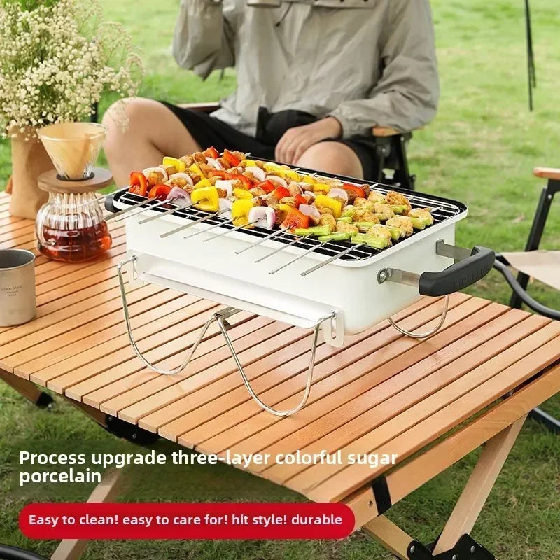 Portable Outdoor Charcoal Grill for Easy Fast Barbecue