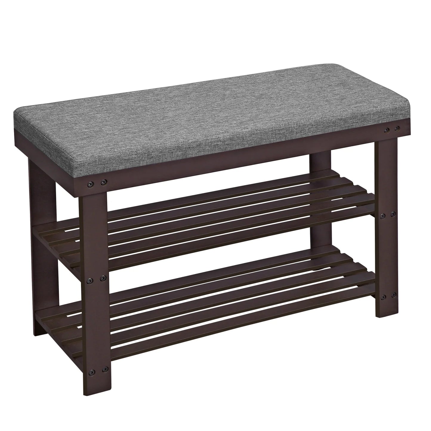 Bamboo 3 Tier Shoe Rack For Entryway Living Room Sturdy