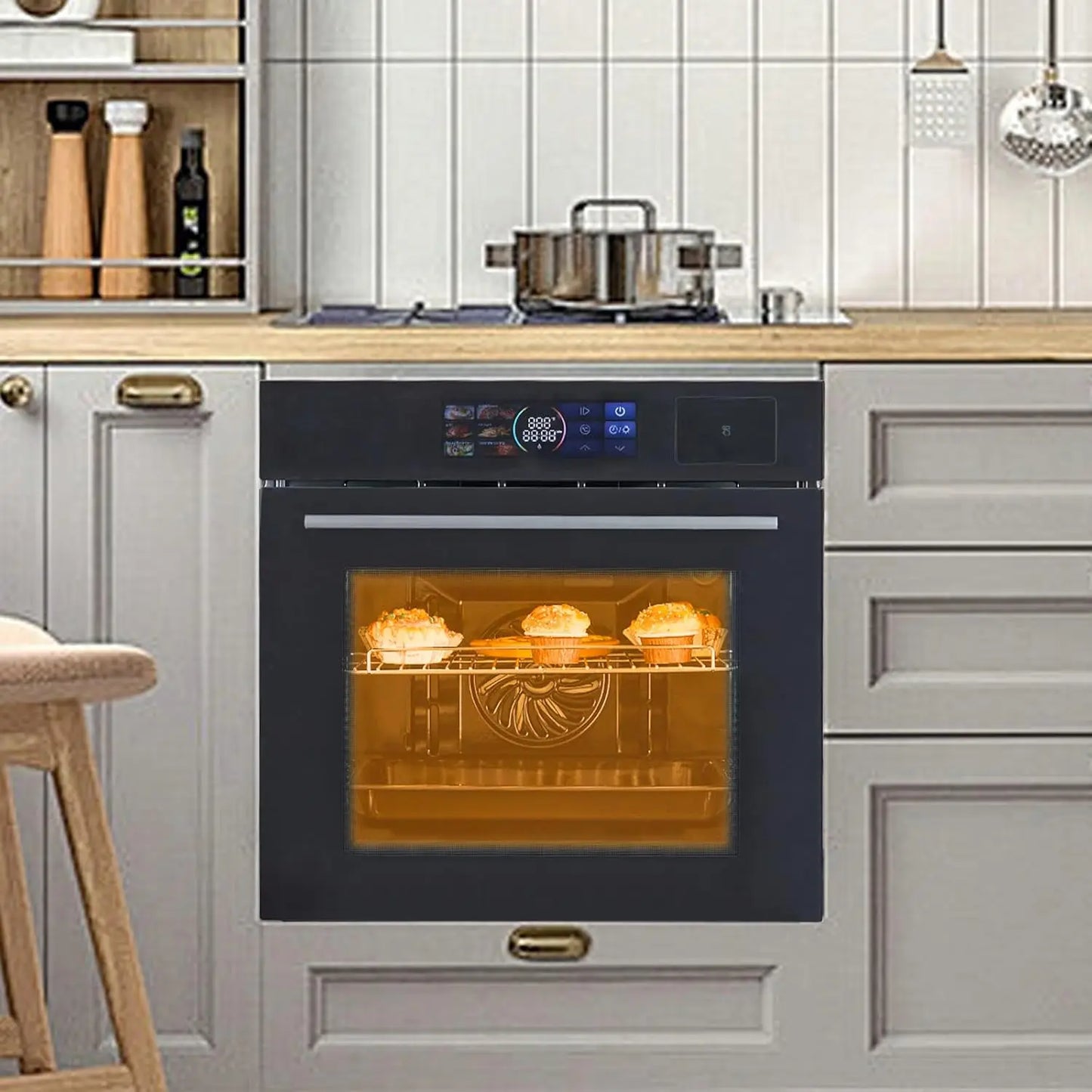 Built-In Electric Oven 24 Inch With Steam And Grill