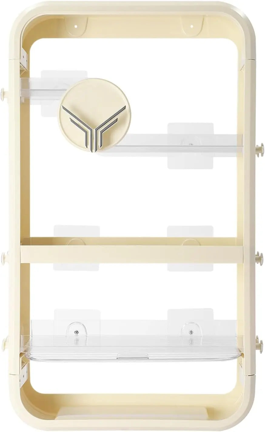 Wall Mount Makeup Organizer With Four Tiers No Drilling