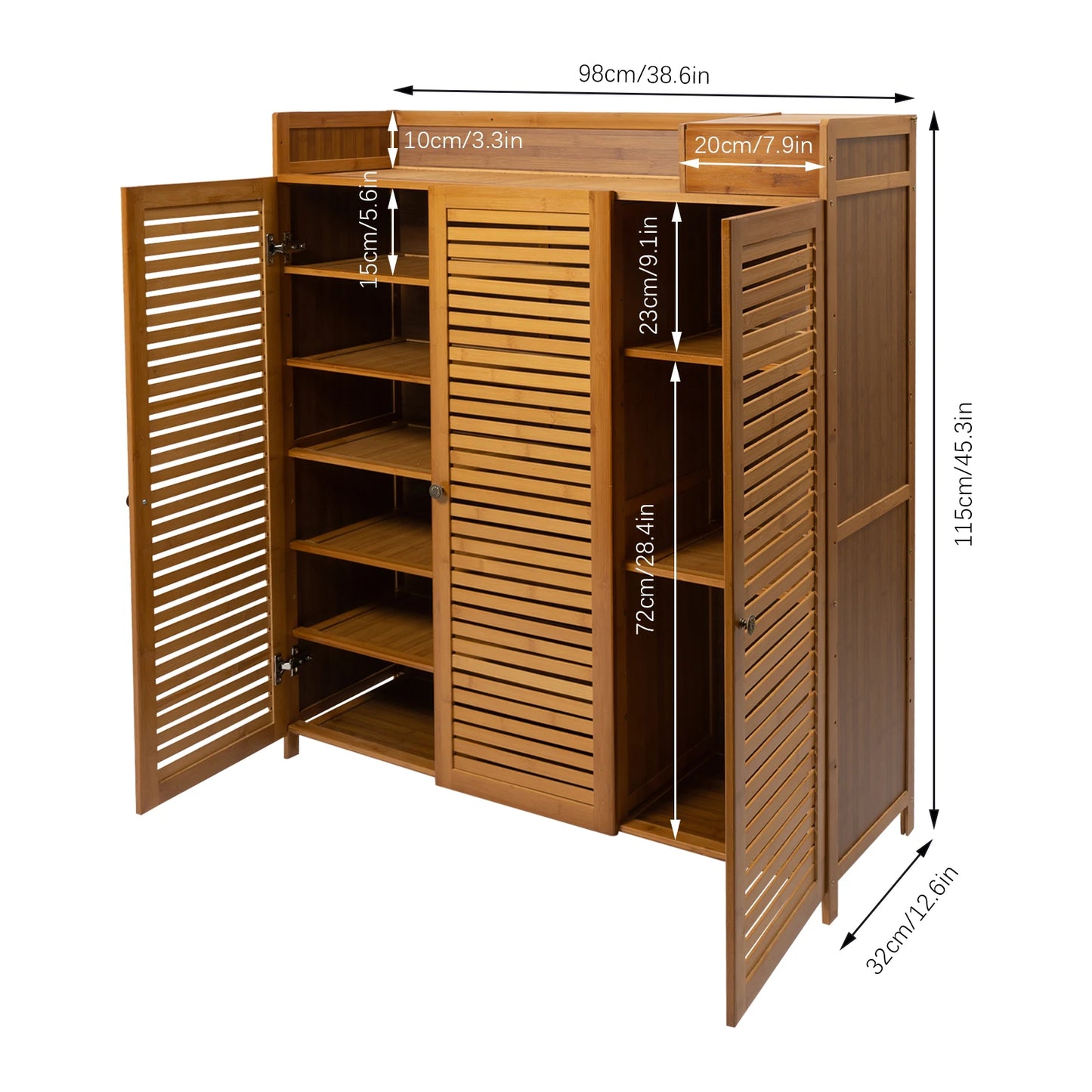 Large Capacity Shoe Cabinet For Hallway 30 Pair Organizer