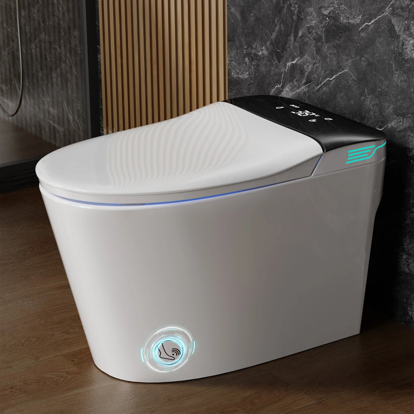 Smart Toilet With Built In Bidet And Instant Warm Water