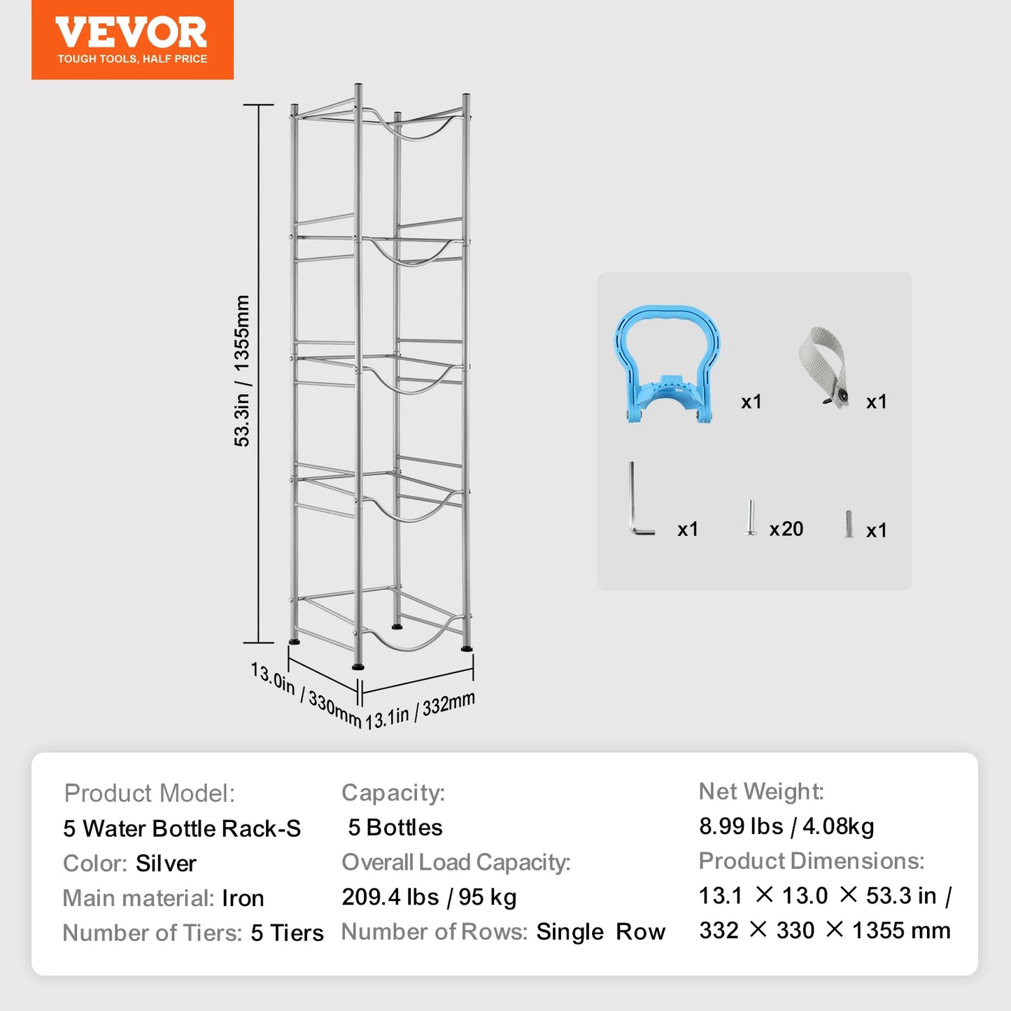 Five Tier Water Jug Holder For Kitchen And Office Home