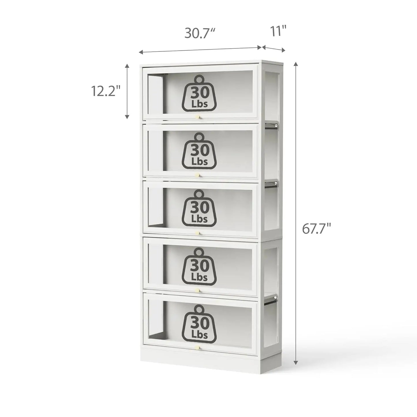 Display Cabinet with Acrylic Glass Doors,5-Tiers Curio Cabinet with LED Lighting for Collectibles, Collectibles Toy, Customized