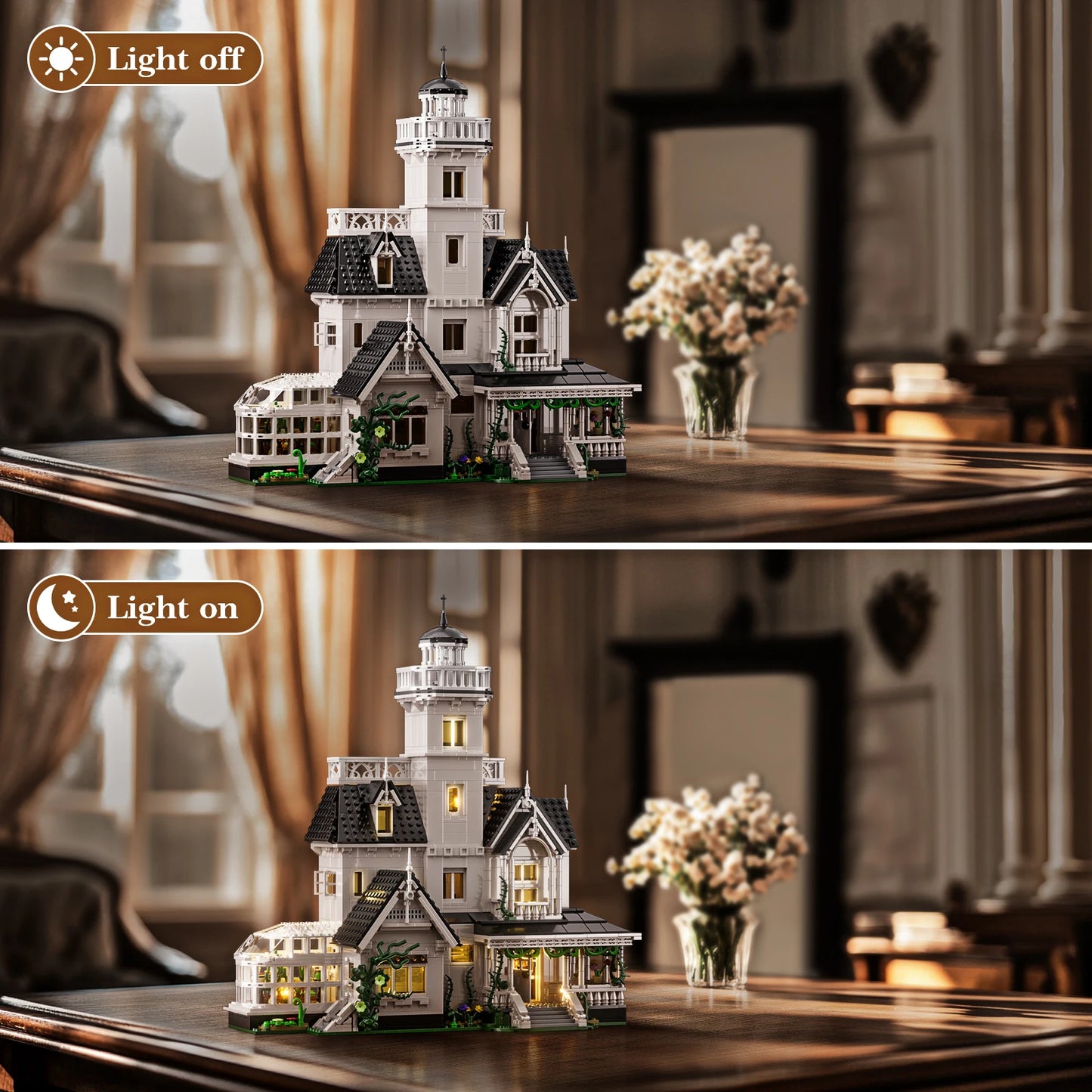 Owens House Building Set With LED Light Display 1877 PCS