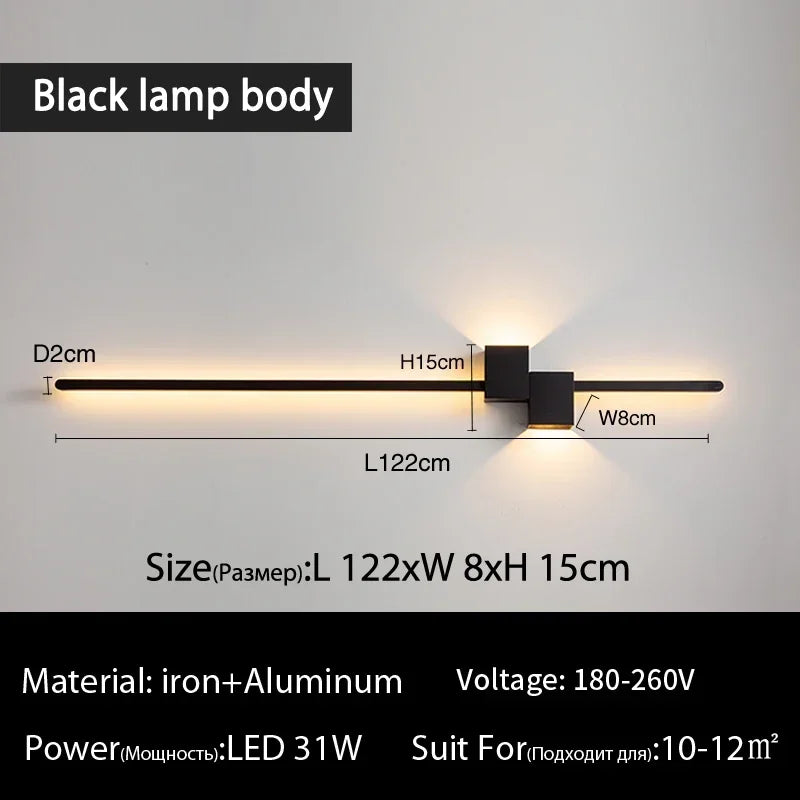 Architectural Contemporary Minimalist LED Wall Fixture With Brushed Brass Finishes