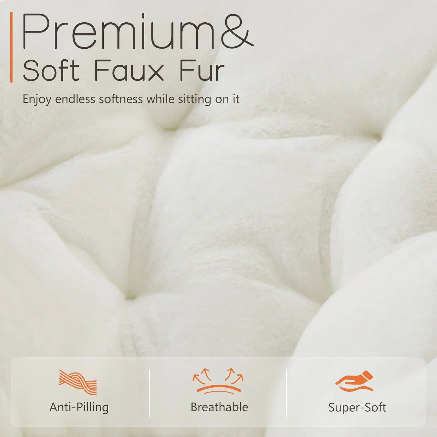 Cozy Foldable Faux Fur Saucer Chair For Living Room Comfort