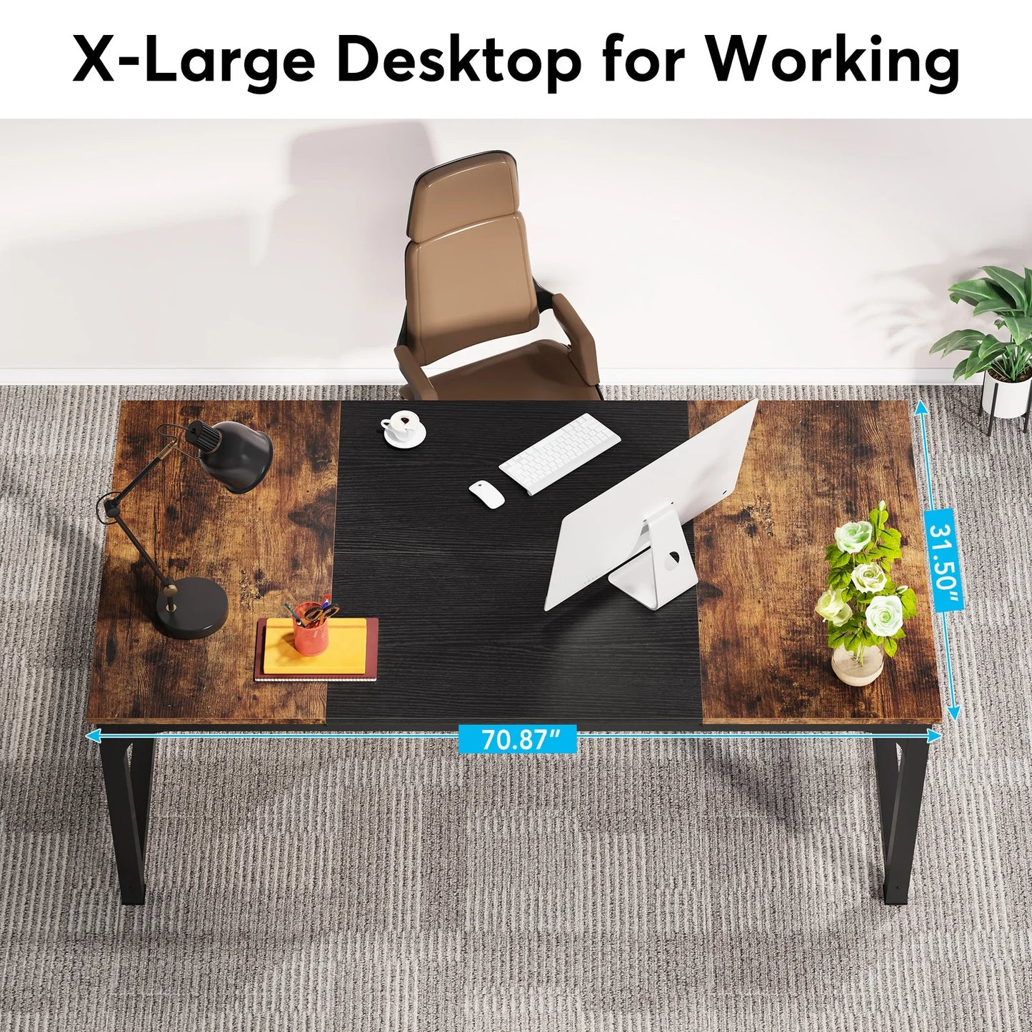 Tribesigns Modern Large Computer Desk For Home Office