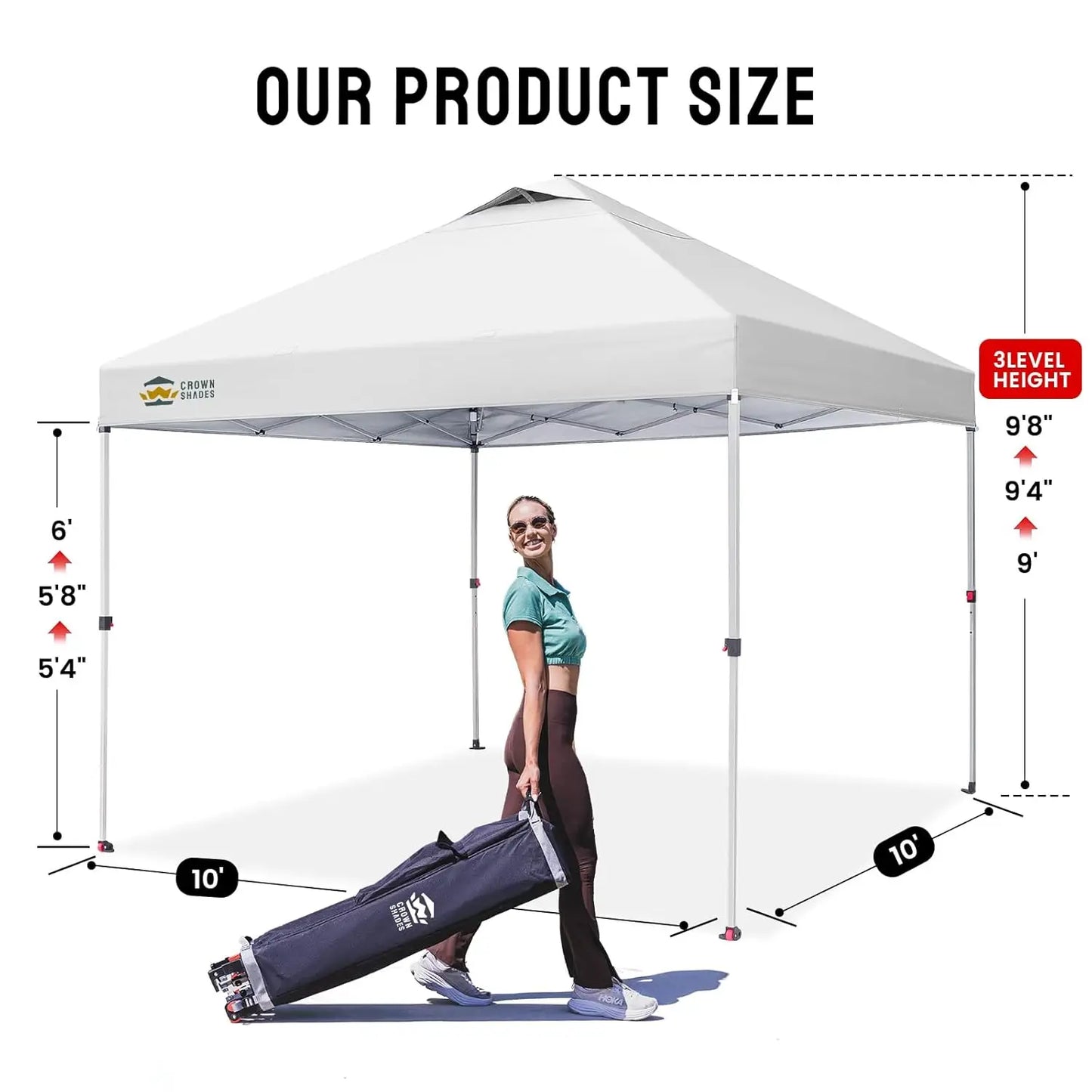 10x10 Pop Up Canopy One Push Setup For Outdoor Events