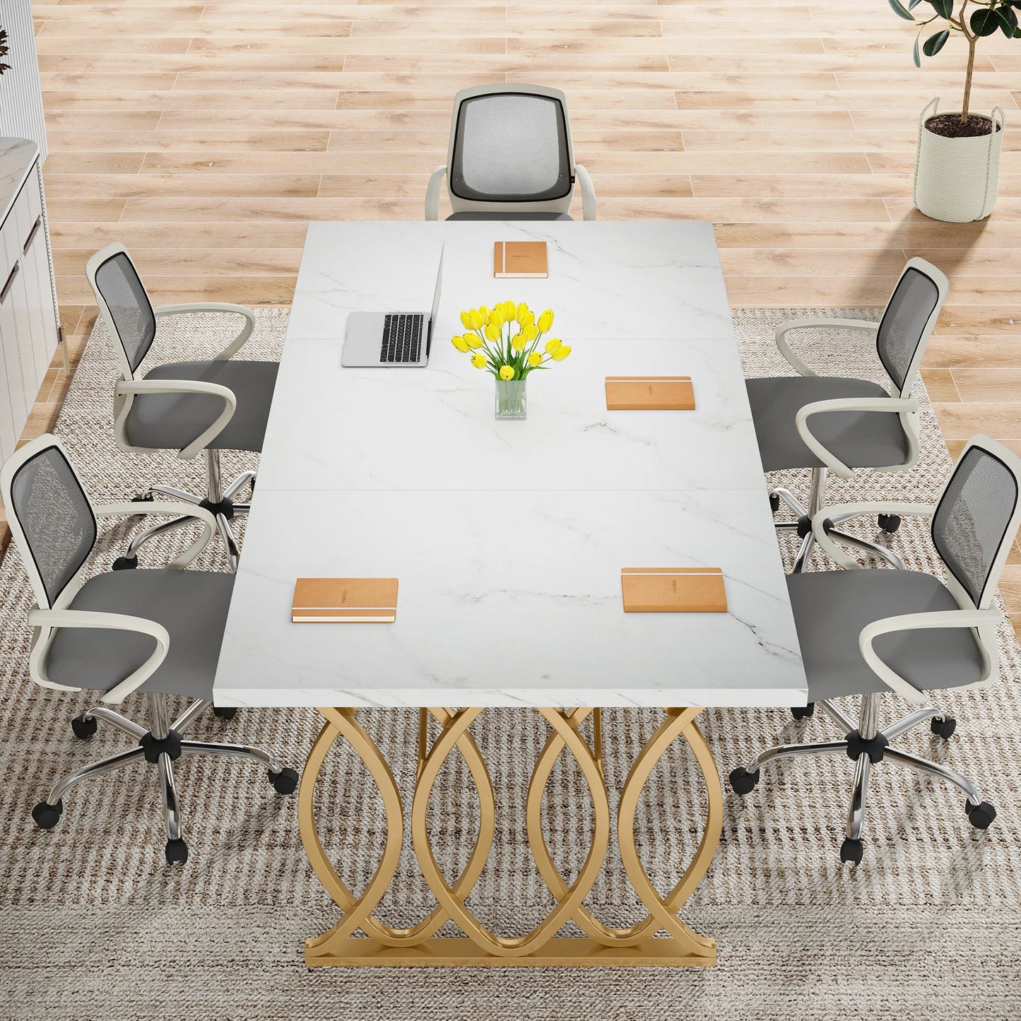 Executive Desk 63 Inch Spacious Computer Desk For Office