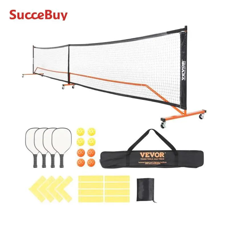 Portable Pickleball Net System 22Ft Full Court Pro Plus