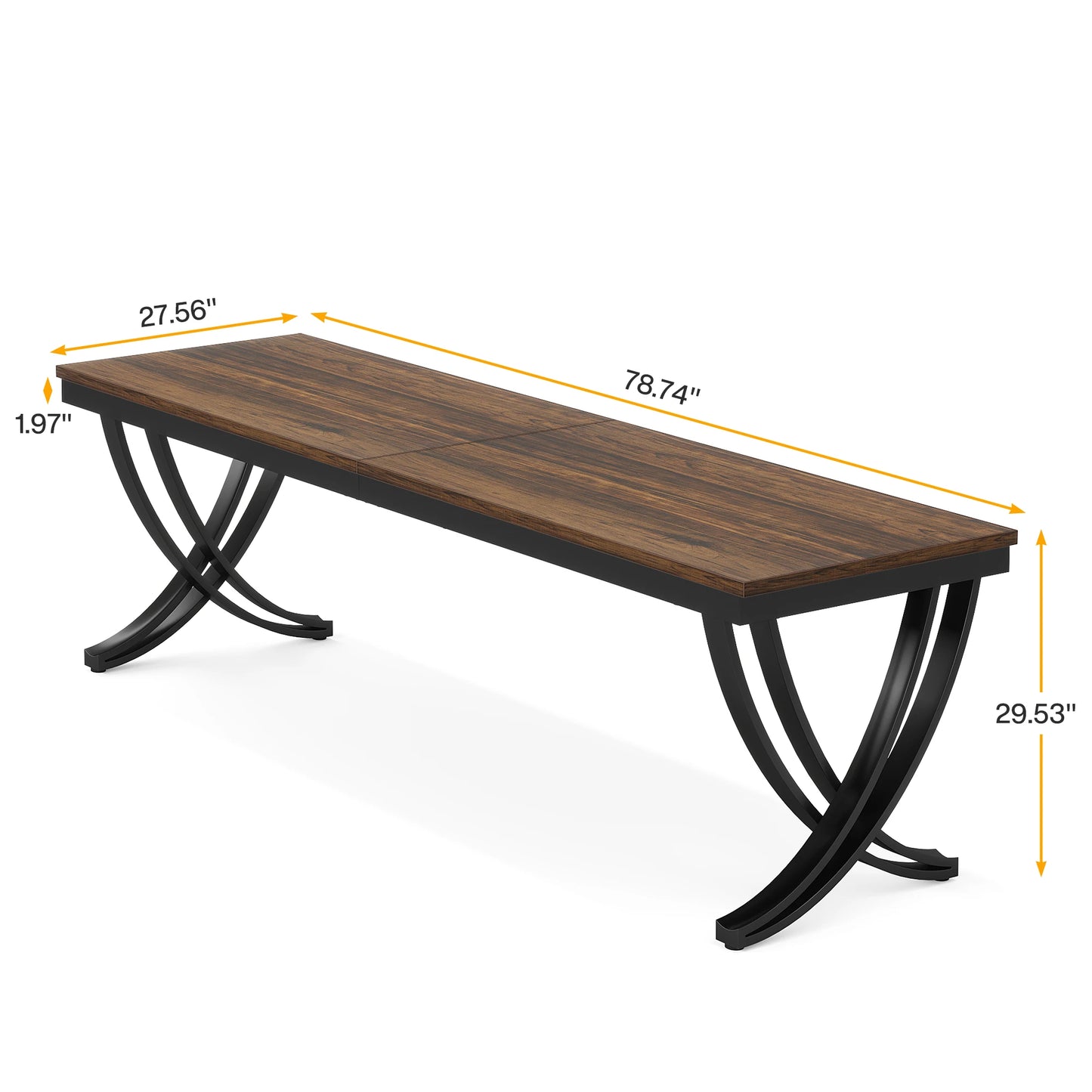 Extra Long Two Person Double Computer Desk for Home Office