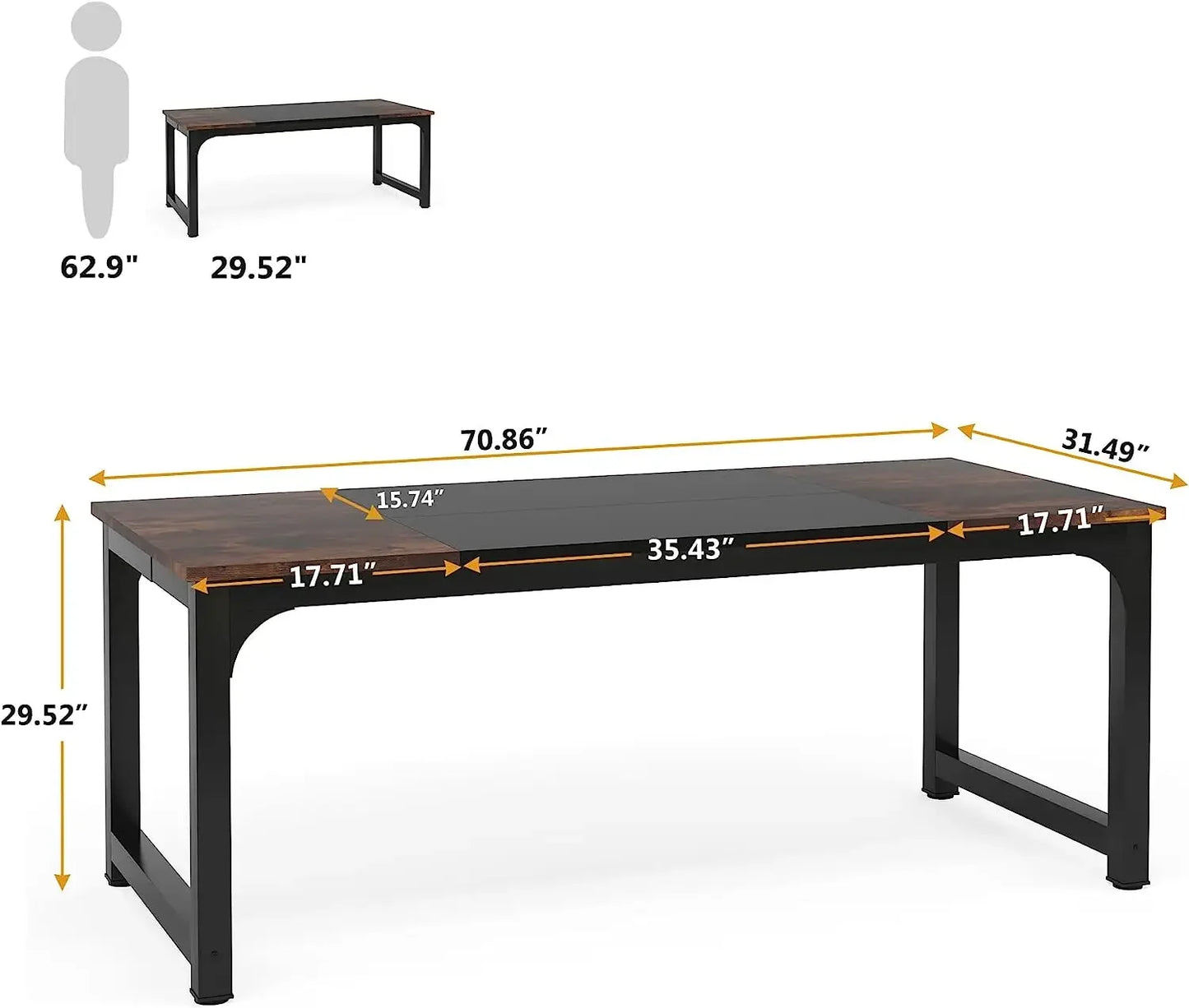 Tribesigns Modern Large Computer Desk For Home Office