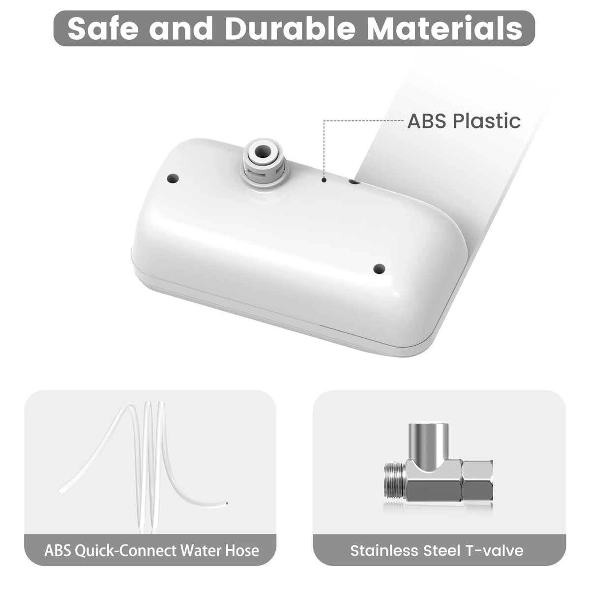 Bidet Attachment for Toilet Ultra-Slim Bidets for Existing Toilets, Non-Electric Bidet Toilet Seat Self-Cleaning
