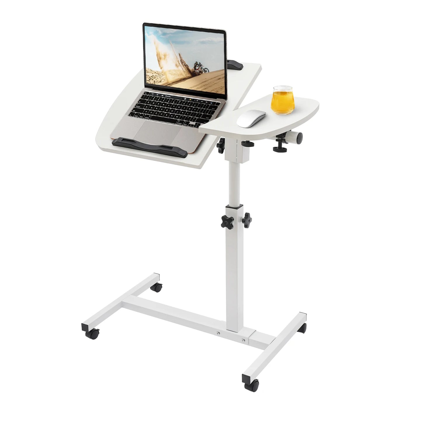 Adjustable Laptop Desk Tiltable 360 Tilt Rolling Home Office