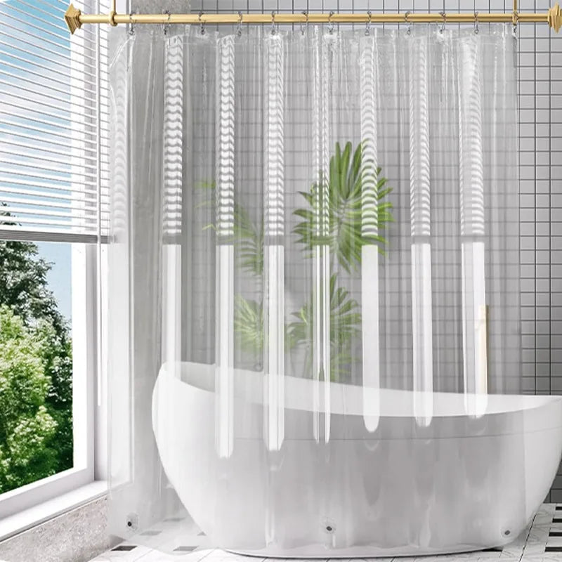 Extra Long Waterproof Shower Curtain Liner with Rustproof Grommets