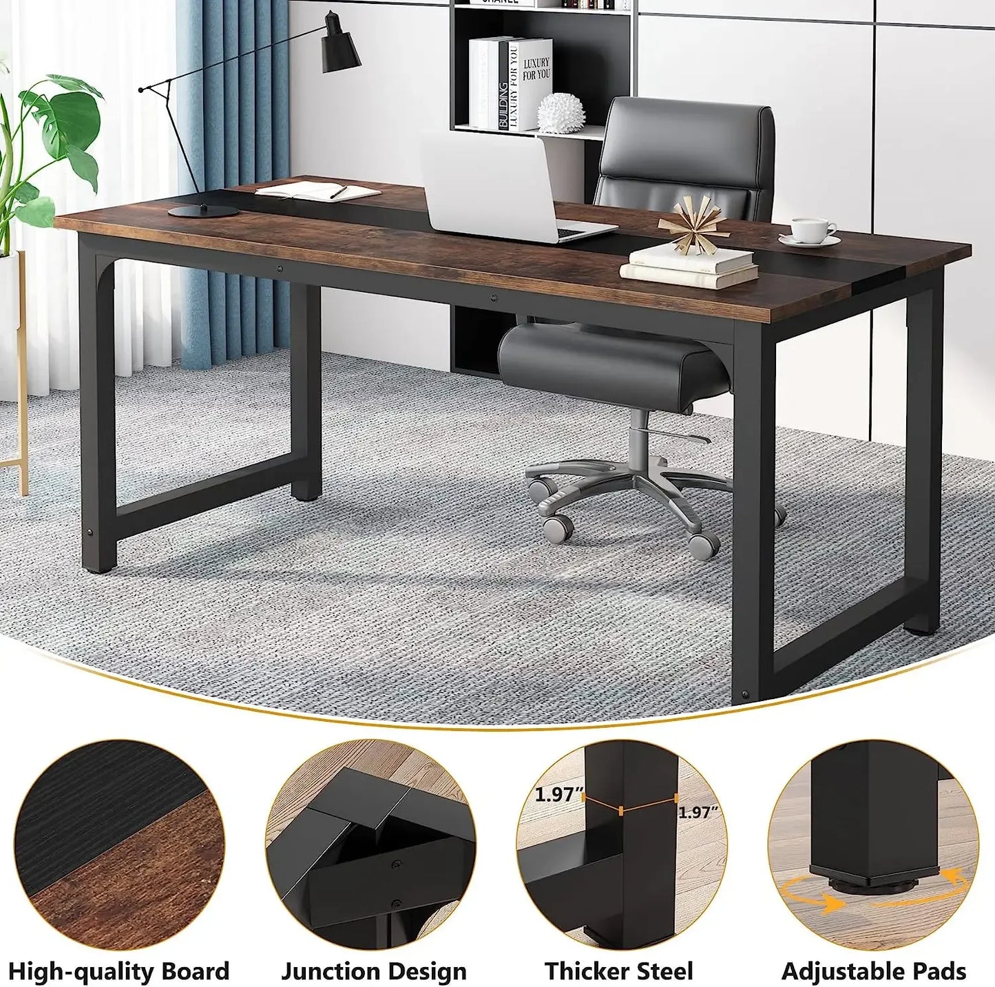 Tribesigns Modern Large Computer Desk For Home Office