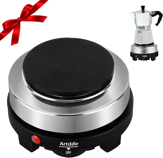 500W Mini Hot Plate Portable Electric Stove Cooktop, Perfect for Moka Pot & Kitchen Use, 110V Christmas Gift