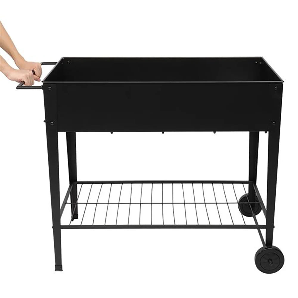 Mobile Raised Garden Bed Cart With Legs And Wheels Outdoor