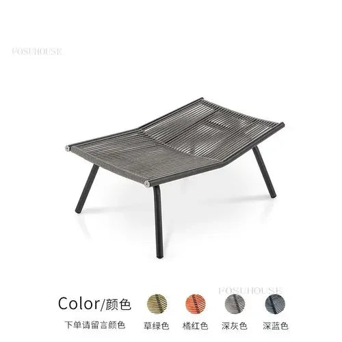 Nordic Outdoor Rattan Garden Furniture Set with Rocking Chairs