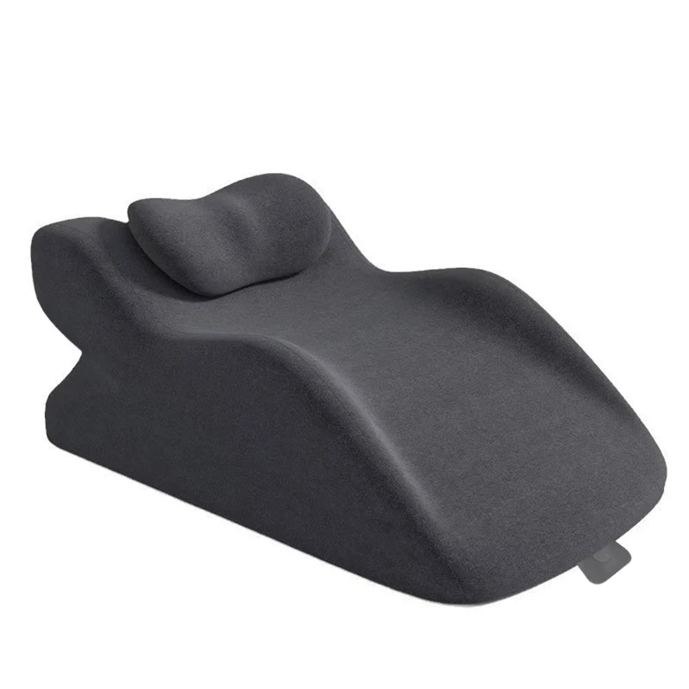 Bed Multifunctional Ergonomic Wedge Pillow with New Prone Position for Reading, Unique Curved Design, with Washable Cover