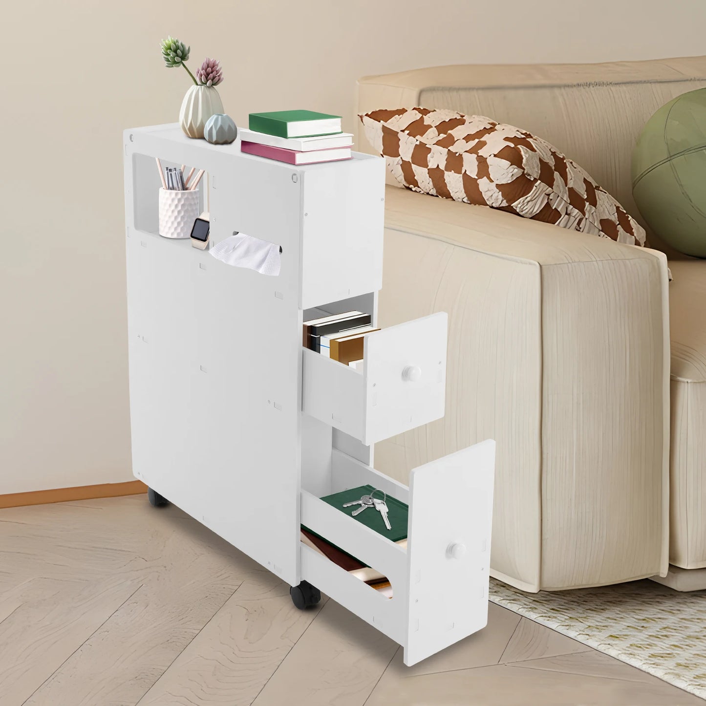 Bathroom Storage Cabinet Narrow Floor Cabinet With Drawers