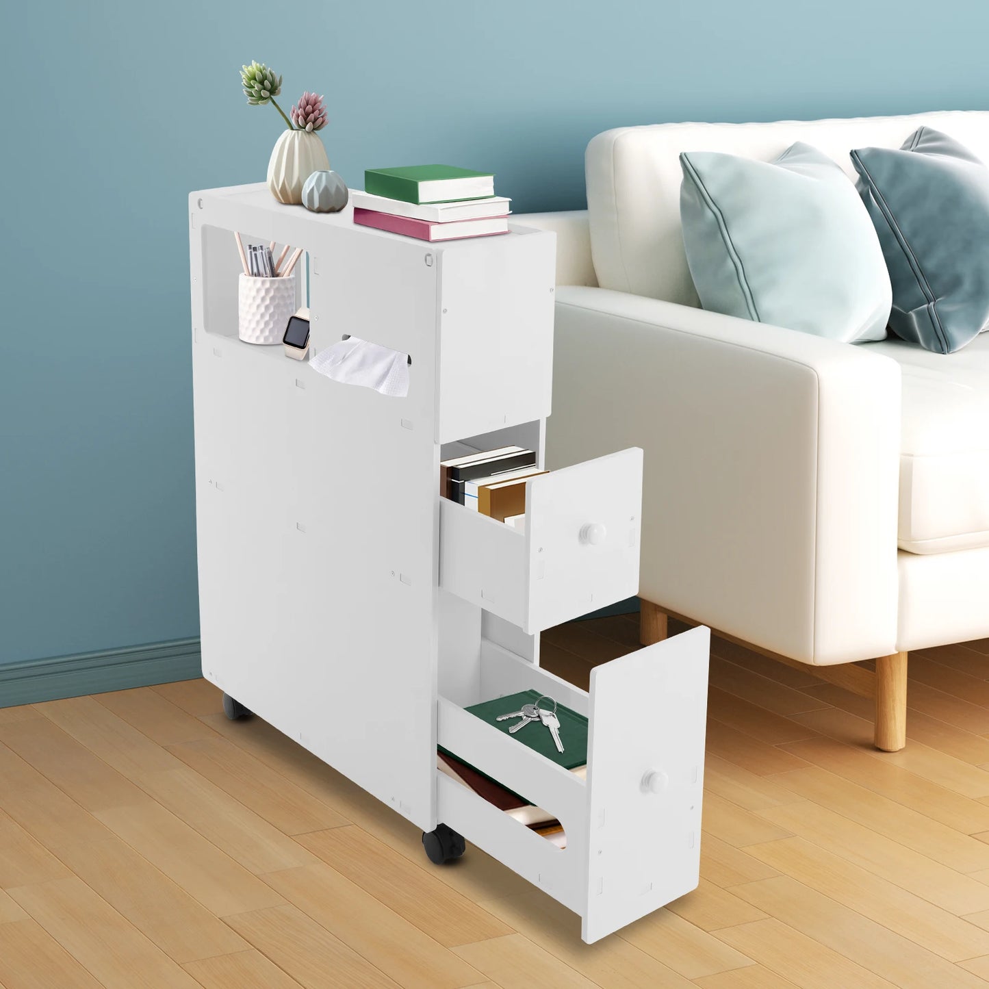 Bathroom Storage Cabinet Narrow Floor Cabinet With Drawers